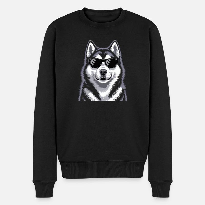 Alaskan Malamute - Männer Premium Bio Pullover - Schwarz