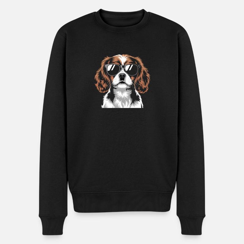 King Charles Spaniel - Männer Premium Bio Pullover - Schwarz