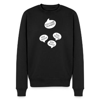 Annonce de la grossesse Maman des triplés Maman - Pull Premium bio Homme - noir - Devant - Nico (187cm)
