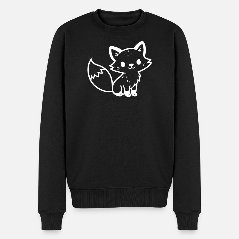 Fox Cute Comic - Pull Premium bio Homme - noir