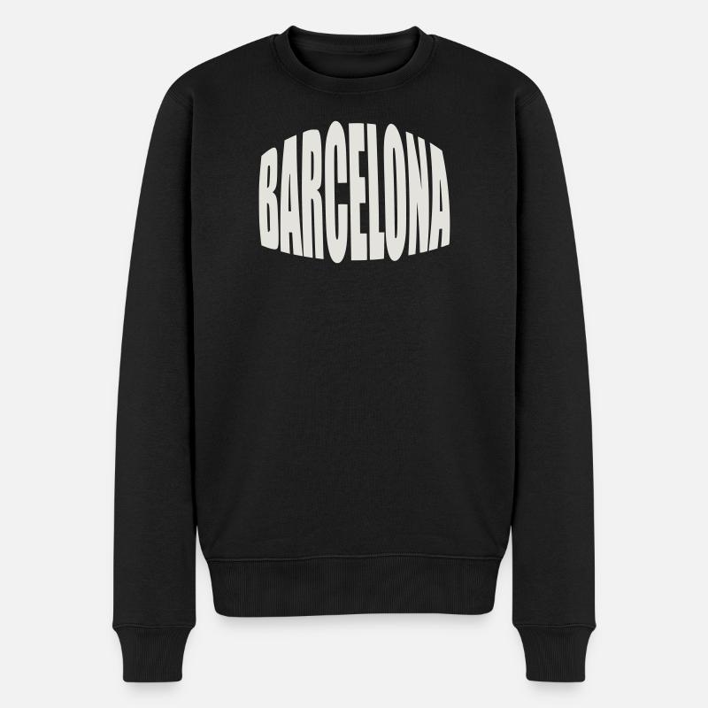 Logo Grand du Barcelone - Pull Premium bio Homme - noir
