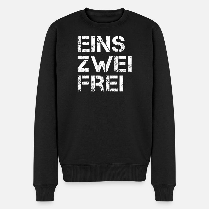 Eins Zwei Frei - Männer Premium Bio Pullover - Schwarz