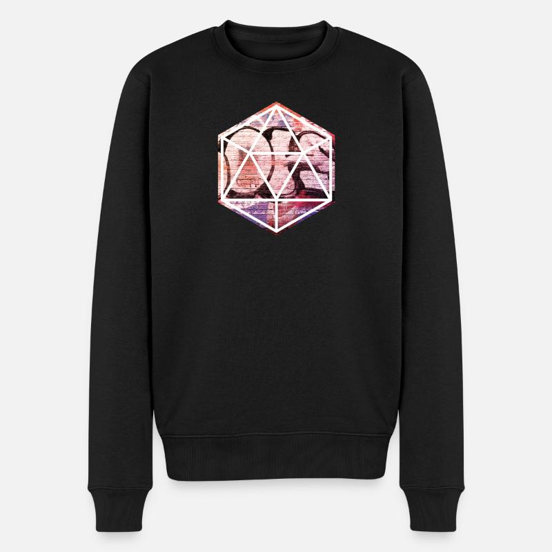 Prisme de graffiti géométrique - Pull Premium bio Homme - noir