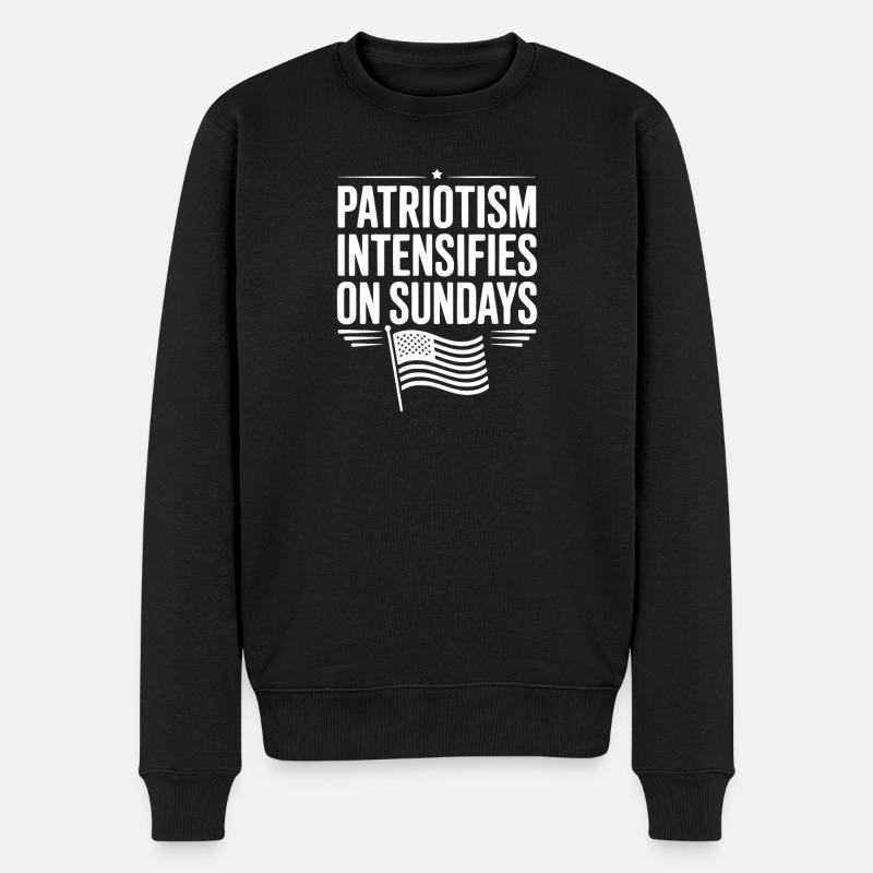 Le patriotisme s’intensifie le dimanche - Pull Premium bio Homme - noir