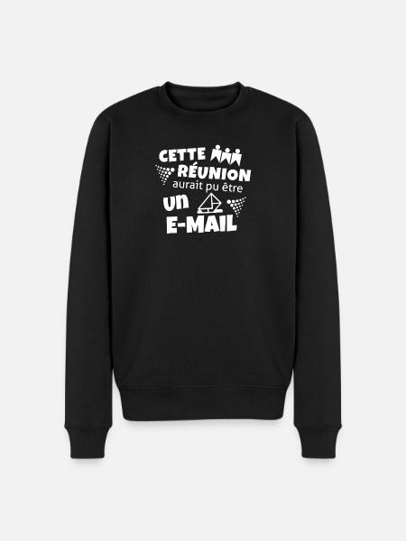 Office Humor T-Shirt – Useless Meeting - Men's Premium Organic Jumper - black