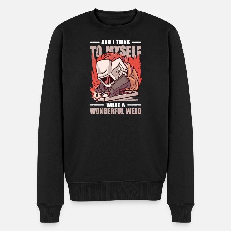 Schweißer Spruch Geschenke Für Metallbauer  - Männer Premium Bio Pullover - Schwarz