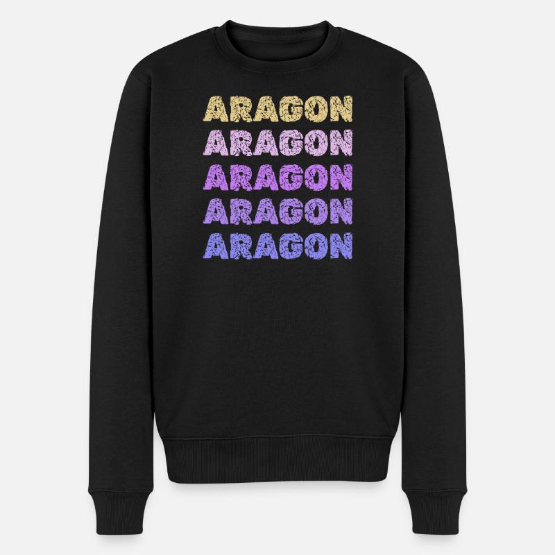 Aragon als Aragon - Männer Premium Bio Pullover - Schwarz