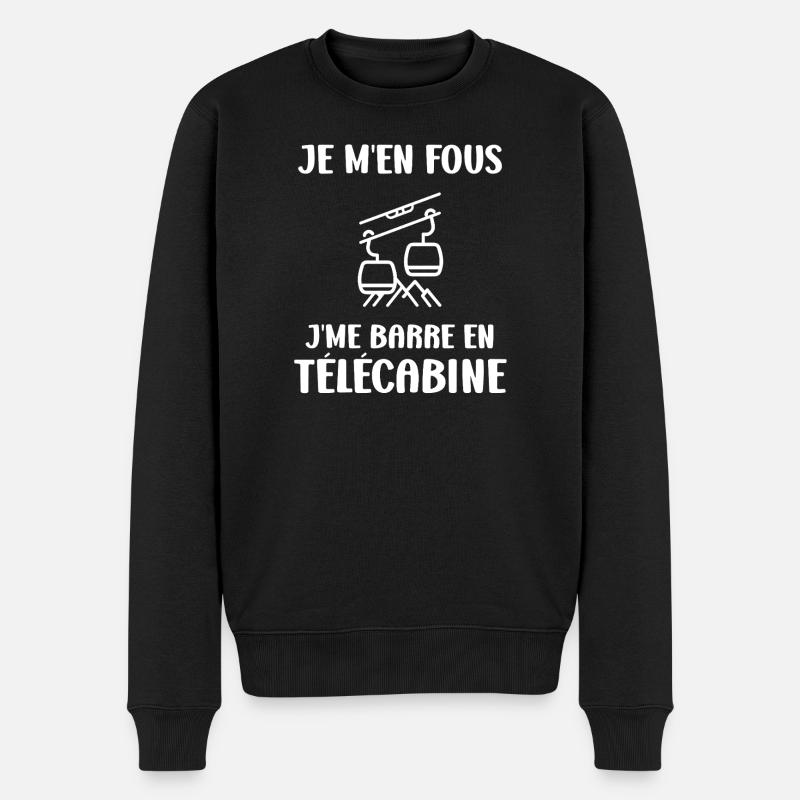 Mir ist die Gondel egal. - Männer Premium Bio Pullover - Schwarz