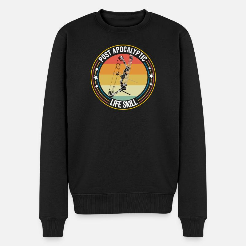 Archery Post Apocalyptic Life Skill - Men's Premium Organic Jumper - black