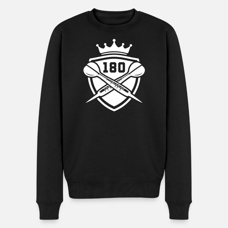 Darts 180 Wappen - Männer Premium Bio Pullover - Schwarz