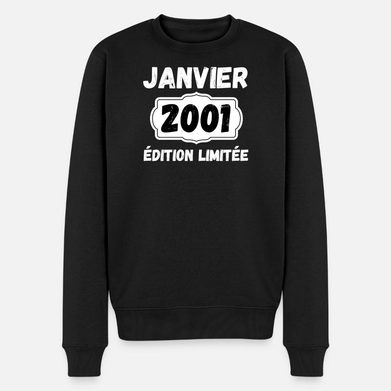 Janvier 2001 Édition Limitée Anniversaire - Pull Premium bio Homme - noir