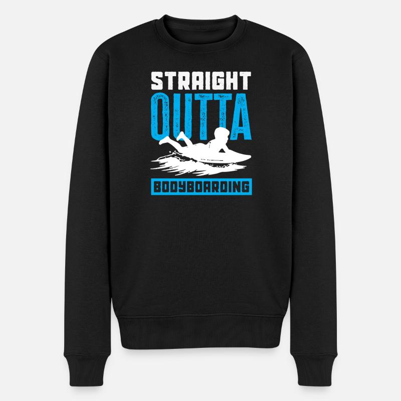 Surfen Surfboarder Bodyboarder - Männer Premium Bio Pullover - Schwarz