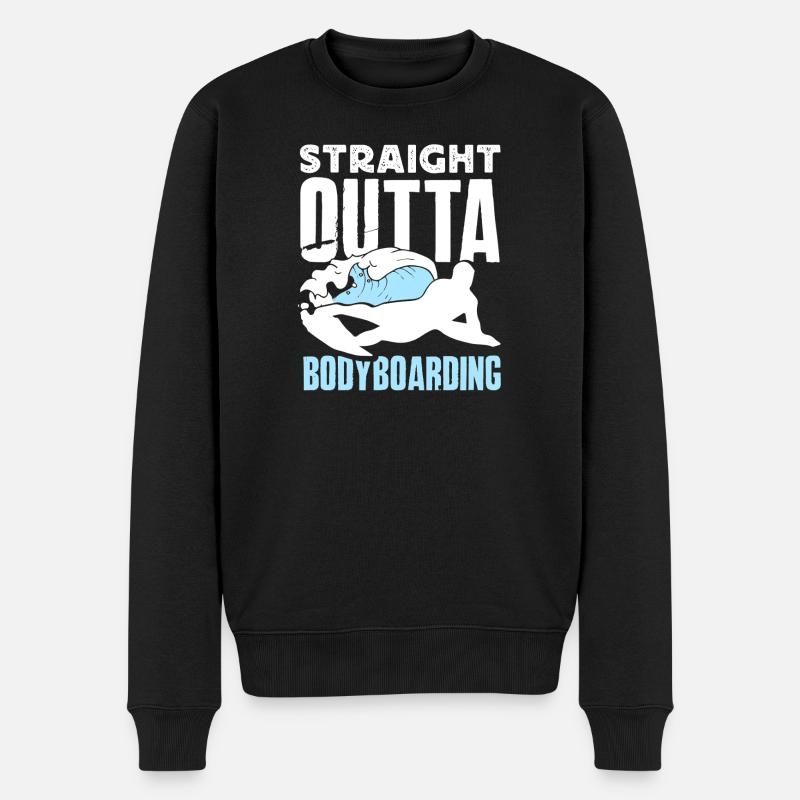 Surfen Surfboarder Bodyboarder - Männer Premium Bio Pullover - Schwarz