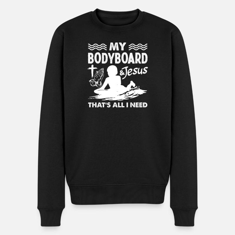 Surfeur Surfeur Bodyboarder - Pull Premium bio Homme - noir