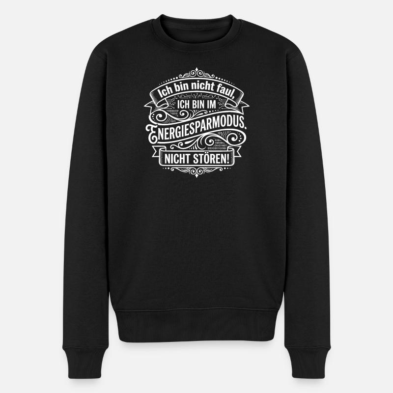 Power Saving Mode Slogan Design - Men's Premium Organic Jumper - black