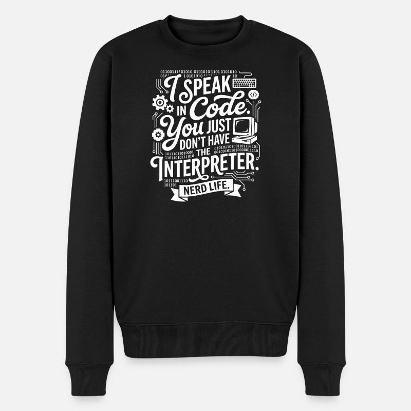 Codeflüstern Nerdleben - Pull Premium bio Homme - noir