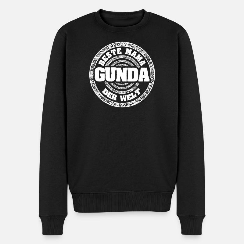 Gunda als Mutter - Männer Premium Bio Pullover - Schwarz