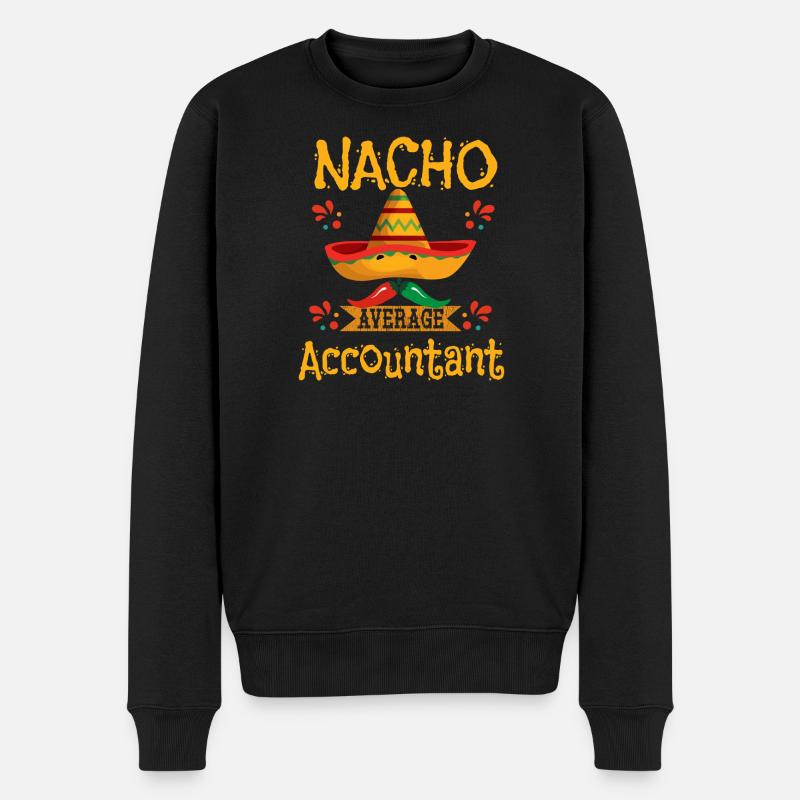 Nacho Durchschnittlicher Buchhalter - Männer Premium Bio Pullover - Schwarz