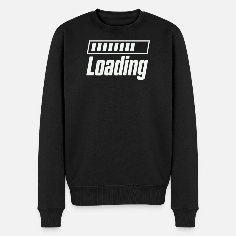 Loading Ladebalken - Männer Premium Bio Pullover - Schwarz