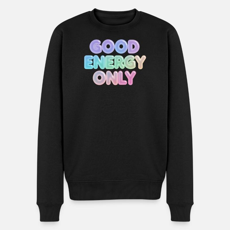 Nur Gute Energie - Männer Premium Bio Pullover - Schwarz