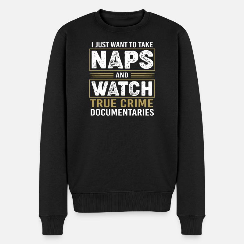 True Crime Krimi - Männer Premium Bio Pullover - Schwarz