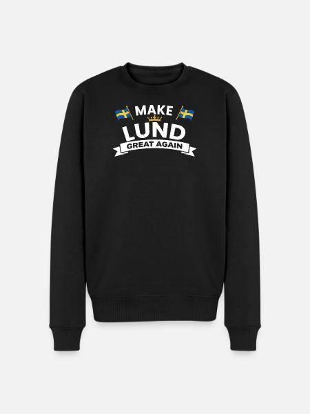 Lund City Pride Crest - Men's Premium Organic Jumper - black