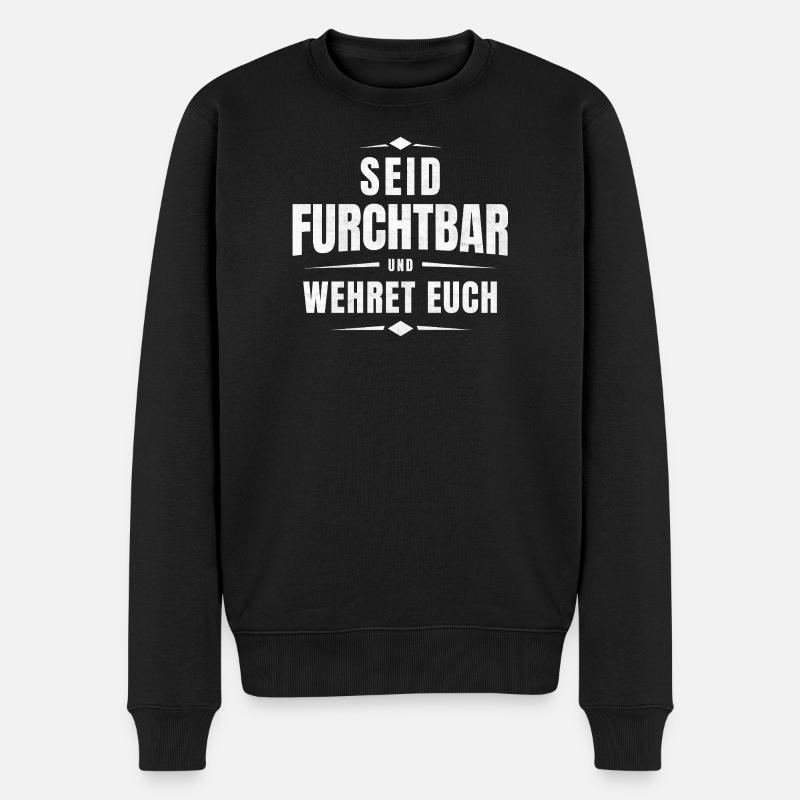 Sois terrible et défends-toi - Bible Verse Remix - Pull Premium bio Homme - noir