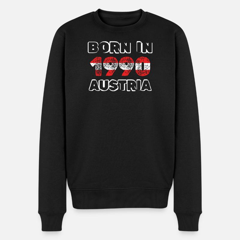 1990 - Männer Premium Bio Pullover - Schwarz