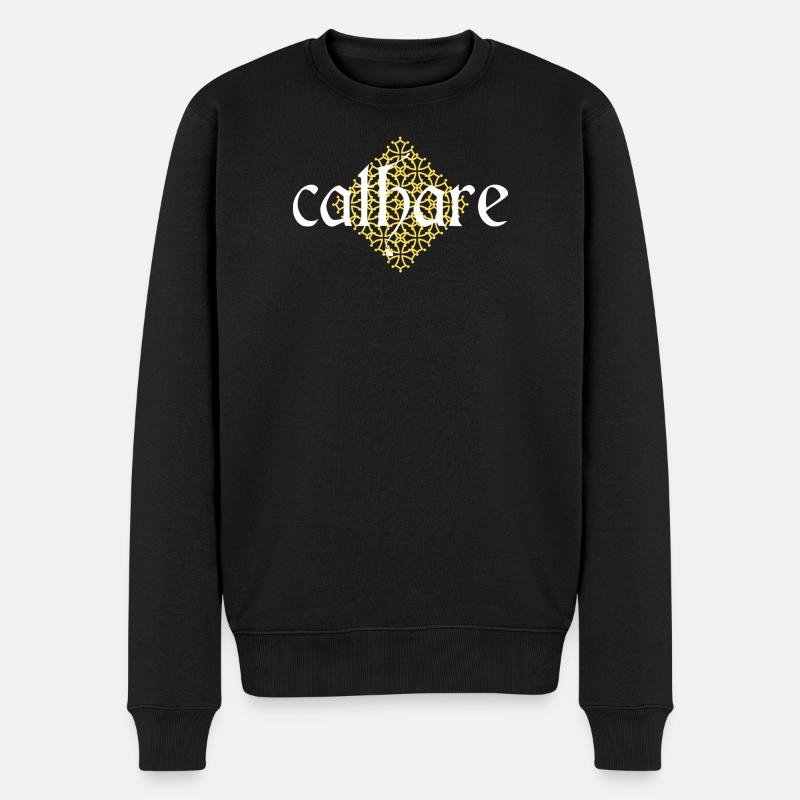 Katharer - Männer Premium Bio Pullover - Schwarz