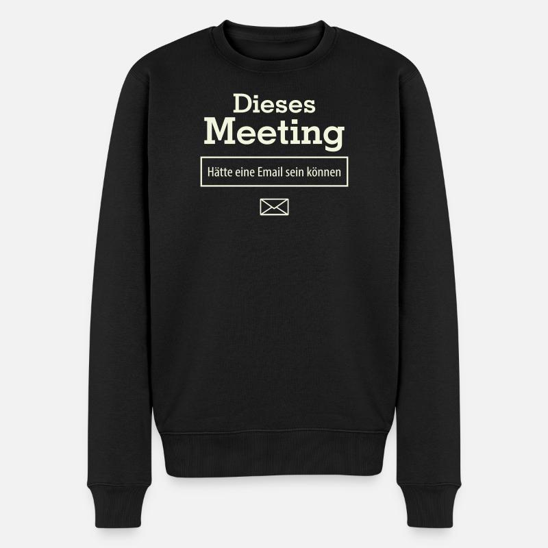 Cette réunion aurait pu être un e-mail - Pull Premium bio Homme - noir