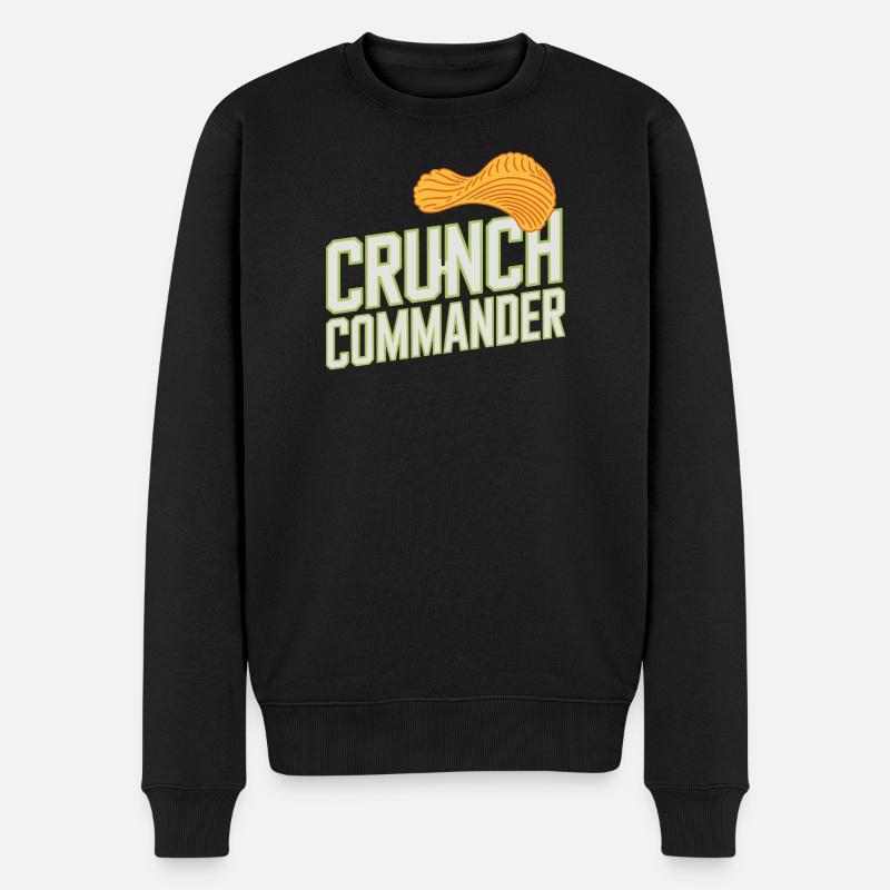 Crunch Commander Nibbler Chips Fan Snack - Pull Premium bio Homme - noir