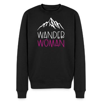 Wander woman - Männer Premium Bio Pullover - Schwarz - Vorne - Nico (187cm)