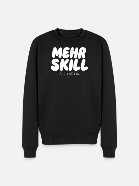 More skill than caffeine - Men's Premium Organic Jumper - black