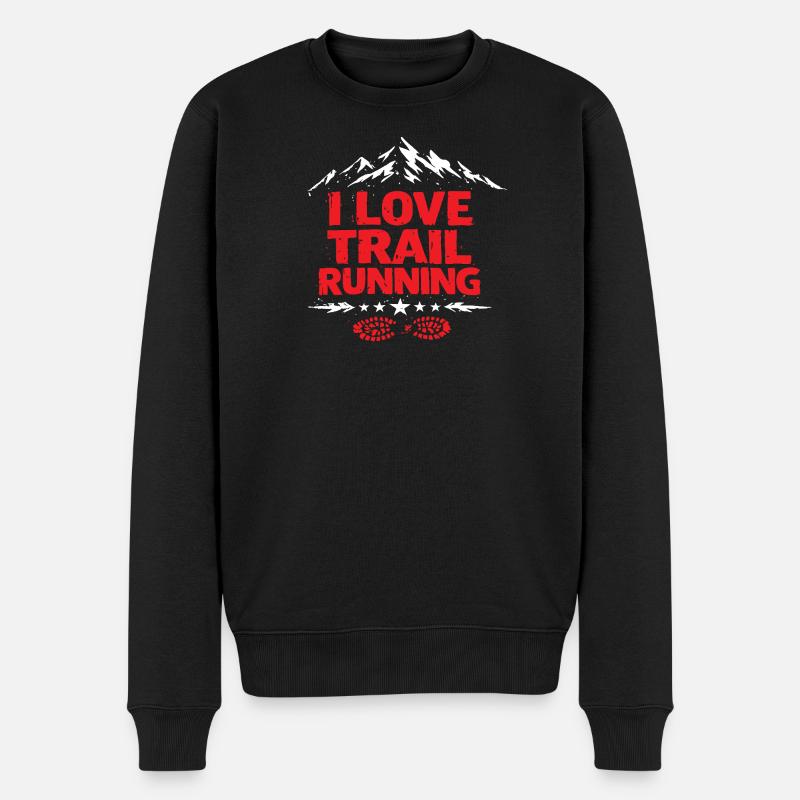 J’adore le trail running - Pull Premium bio Homme - noir