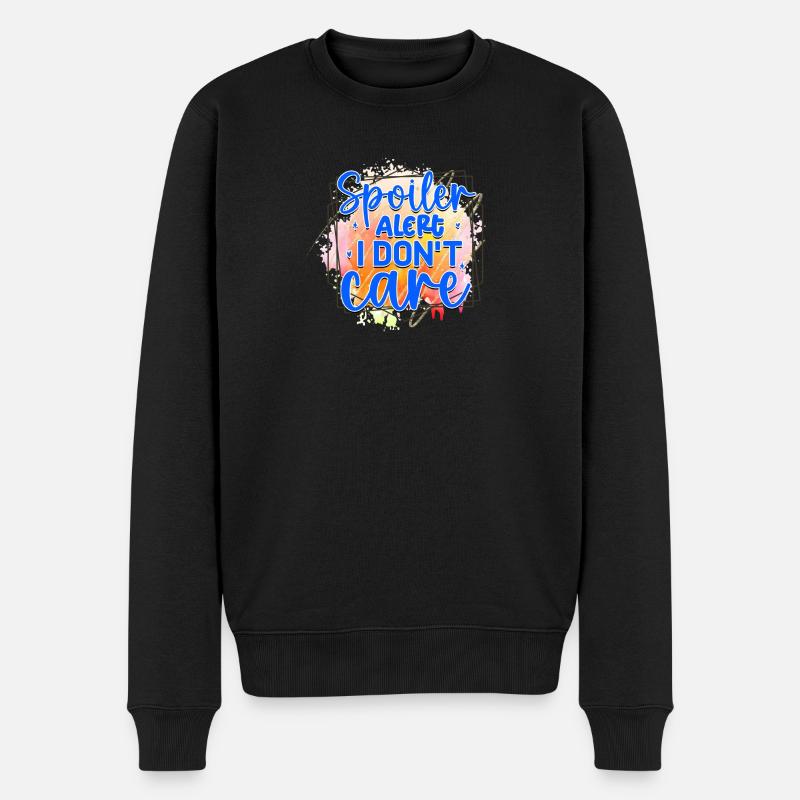 Spoiler: Es ist mir egal - Männer Premium Bio Pullover - Schwarz