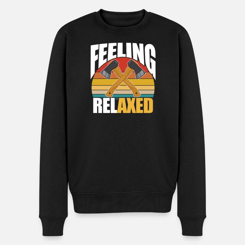 Se sentir détendu - Pull Premium bio Homme - noir