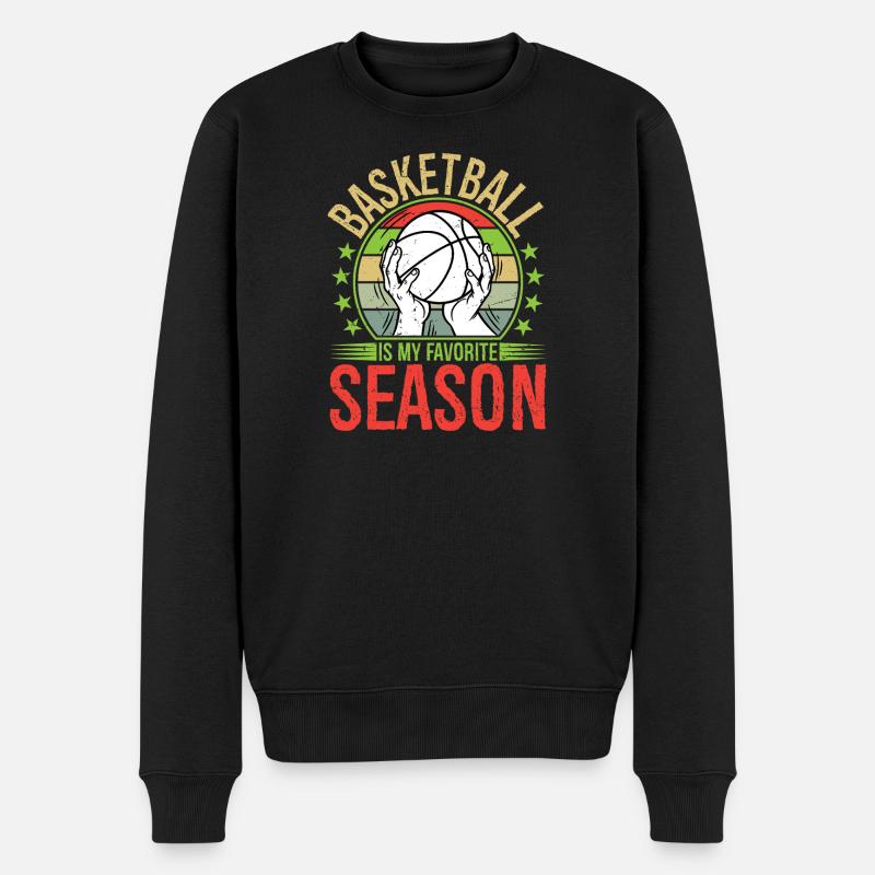Le basket est ma saison préférée - Pull Premium bio Homme - noir