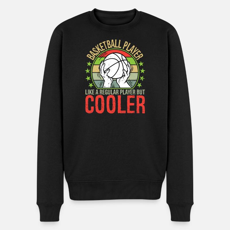 Basketball Player Like A Regular Player But Cooler - Männer Premium Bio Pullover - Schwarz