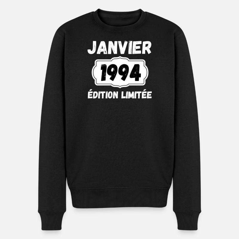 Janvier 1994 Édition Limitée Anniversaire - Pull Premium bio Homme - noir