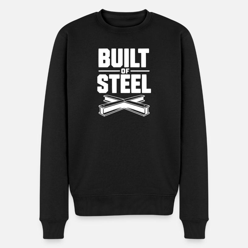 Construit en acier - Pull Premium bio Homme - noir