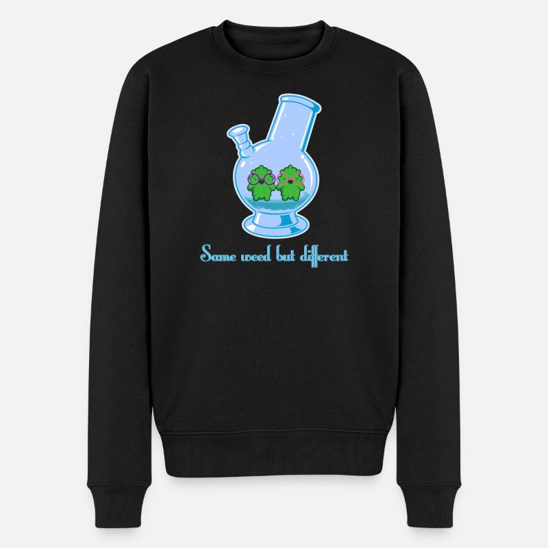 Same weed but different - Männer Premium Bio Pullover - Schwarz