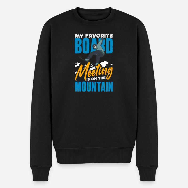 Snowboarden Snowboardtreffen Sessellift - Männer Premium Bio Pullover - Schwarz