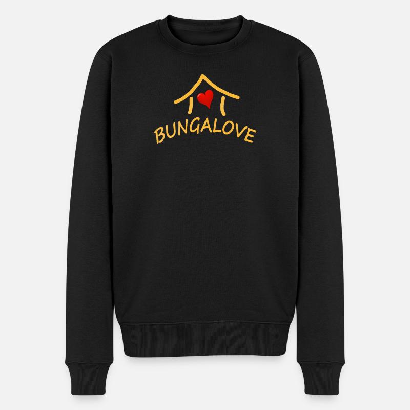 BUNGALOVE - Männer Premium Bio Pullover - Schwarz