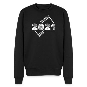 2021 - Männer Premium Bio Pullover - Schwarz - Vorne - Nico (187cm)