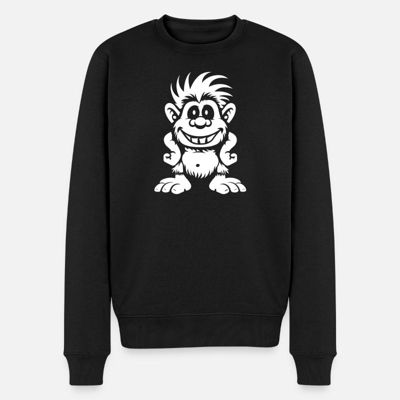 TROLL - Pull Premium bio Homme - noir