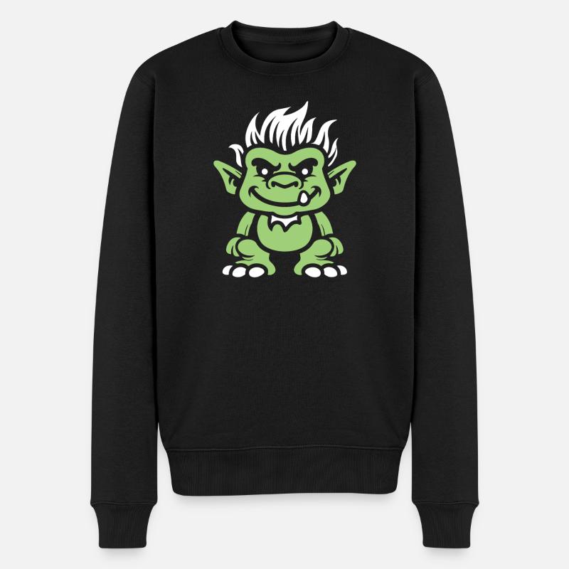 Troll  - Pull Premium bio Homme - noir