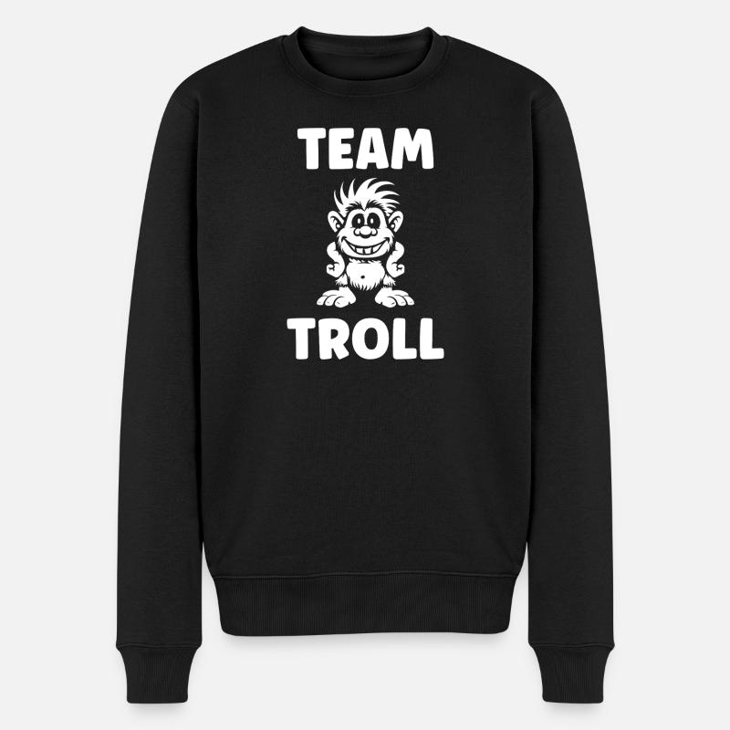 TROLL - Pull Premium bio Homme - noir