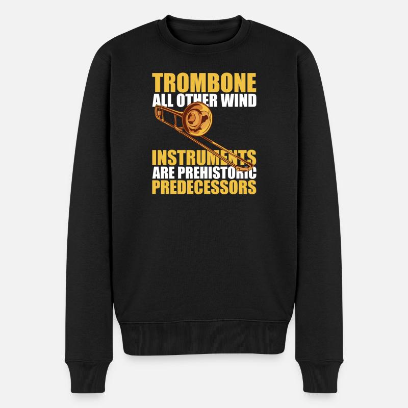 Instruments à vent Trombone Tromboniste Tromboniste - Pull Premium bio Homme - noir