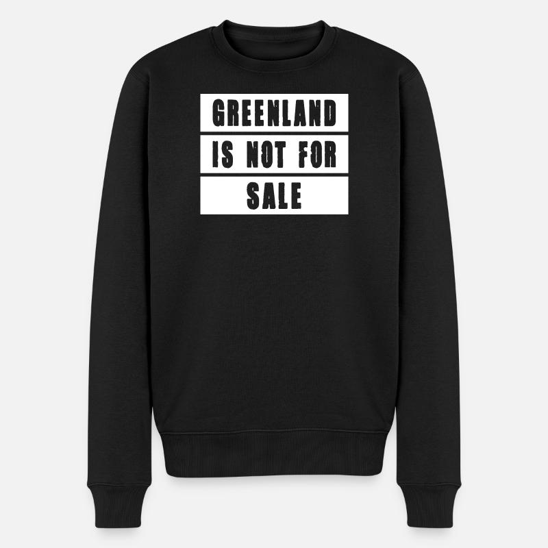 Grönland steht nicht zum Verkauf - Männer Premium Bio Pullover - Schwarz