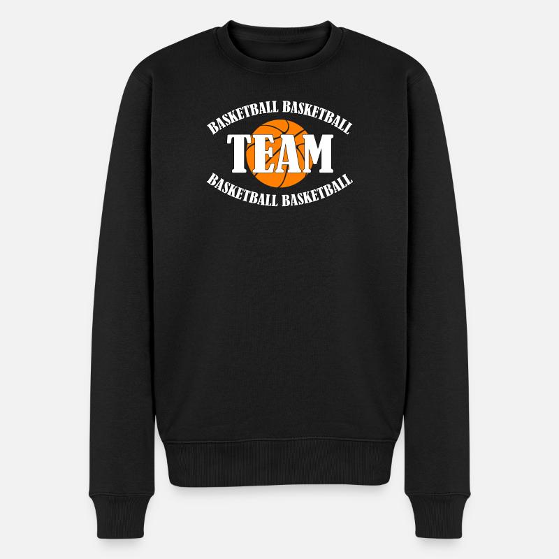 BASKETBALL TEAM - Männer Premium Bio Pullover - Schwarz